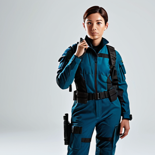 Home 23 A professional, full-body portrait of a female Valorant agent, inspired by Jett, standing in a minimalist art studio with soft, diffused light. She is fully clothed in a modest, professional-looking tactical suit, appropriate attire, showcasing her unique personality through a subtle, thoughtful expression. The pose is natural and confident, with perfect anatomy, correct proportions, well-formed hands, and proper finger count. A vibrant and harmonious color palette emphasizes the character's essence. High-quality digital illustration, professional photography, appropriate content, safe for work, family-friendly.