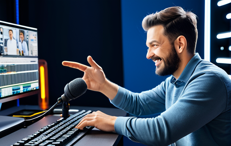 Content Creator at Work**
A fully clothed content creator, in a brightly lit, modern studio, wearing comfortable, casual attire. They are enthusiastically interacting with a computer, surrounded by professional streaming equipment (microphone, camera, lights). The background includes a Valorant-themed poster. Safe for work, appropriate content, professional setup, perfect anatomy, natural proportions, well-formed hands, proper finger count, modest clothing, family-friendly.
**