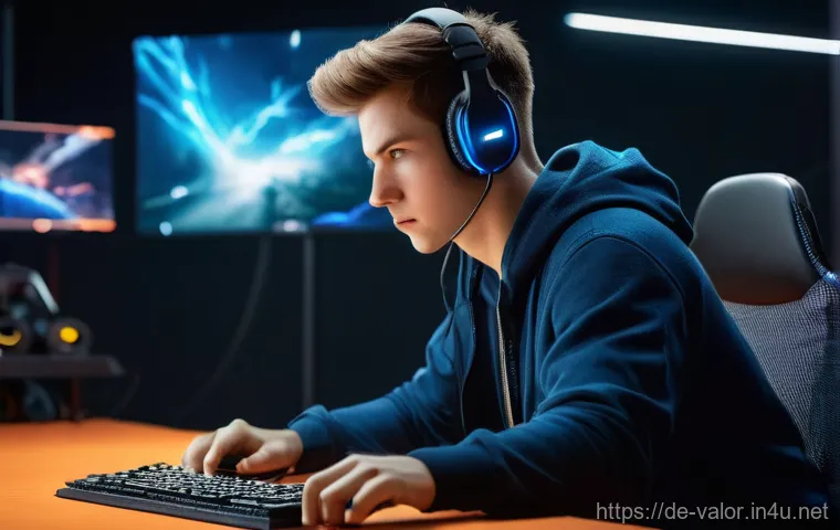 발로란트 추천 마우스 패드 - **Prompt for image generation:** A highly focused, determined esports gamer, male or female, mid-act...