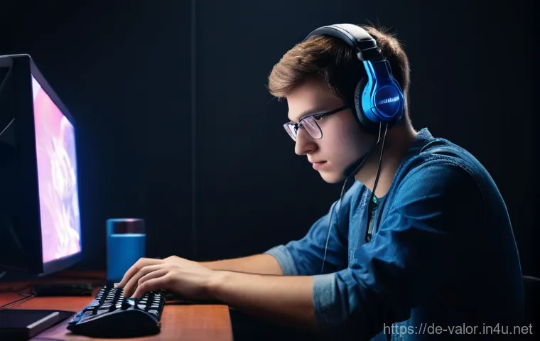 발로란트 비활성화 계정 해제 방법 - **Prompt:** A young adult, around 18-25 years old, sits slumped at a gaming desk, their head in thei...