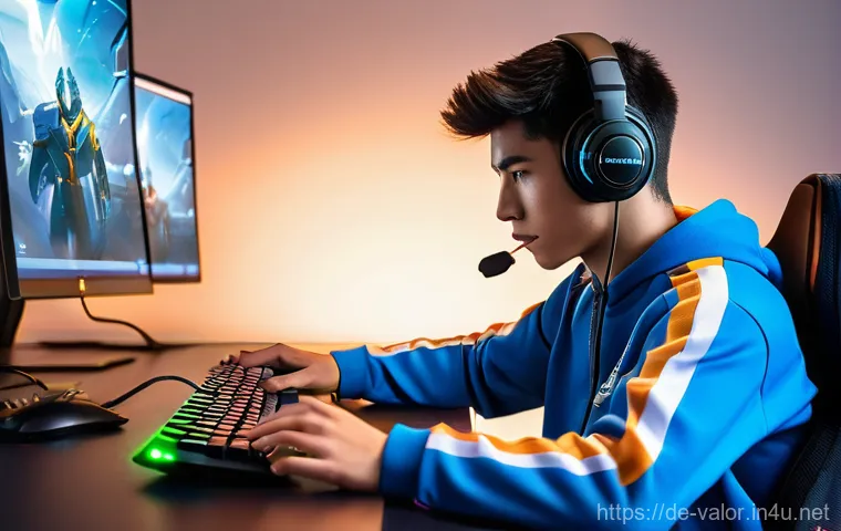 발로란트 계정 생성 및 연동 - **Prompt 2: Embracing Your Riot ID and Community** "A diverse group of three young adult gamers,...