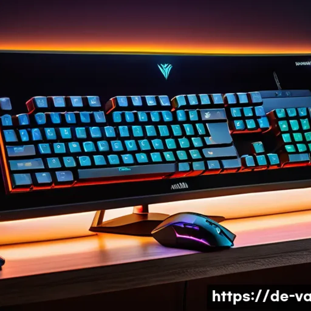 발로란트 기본 매크로 설정법 - A professional gaming setup focused on macro key customization for Valorant players: a sleek mechani...
