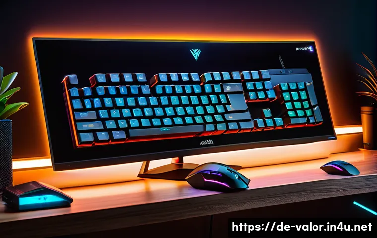 발로란트 기본 매크로 설정법 - A professional gaming setup focused on macro key customization for Valorant players: a sleek mechani...