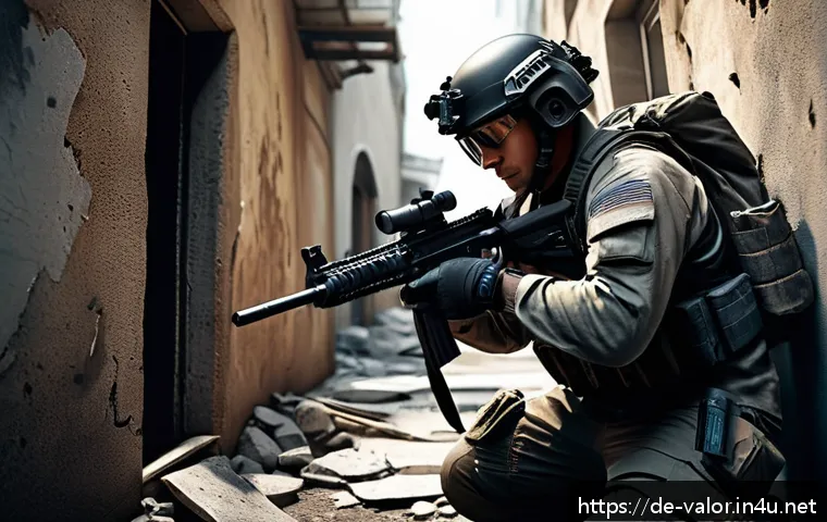 발로란트 시즌별 명당 추천 - A tactical first-person shooter scene set on a realistic urban map resembling Bind or Split, featuri...