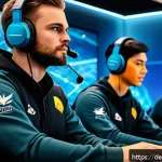 발로란트 유저가 원하는 콘텐츠 - A detailed digital illustration of a beginner-friendly Valorant agent setup in a modern esports trai...