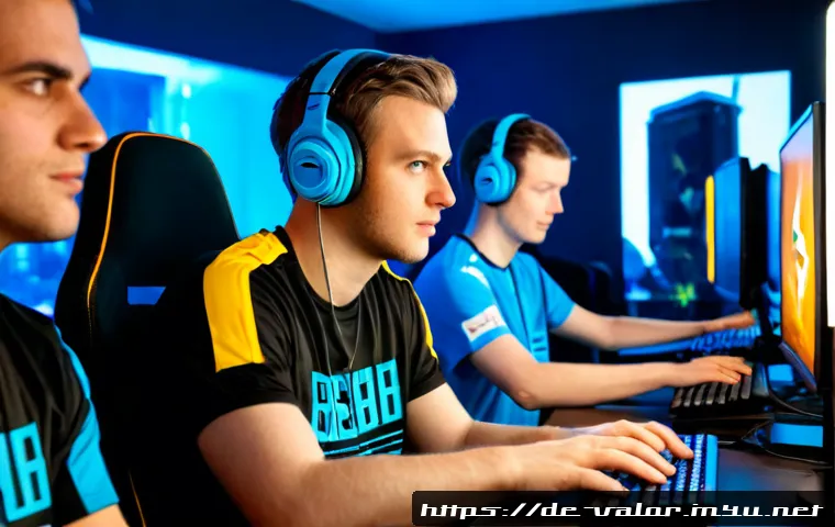 발로란트 e스포츠 클랜 추천 - Photorealistic esports team tryout in a modern Berlin gaming lounge, five diverse young adult player...